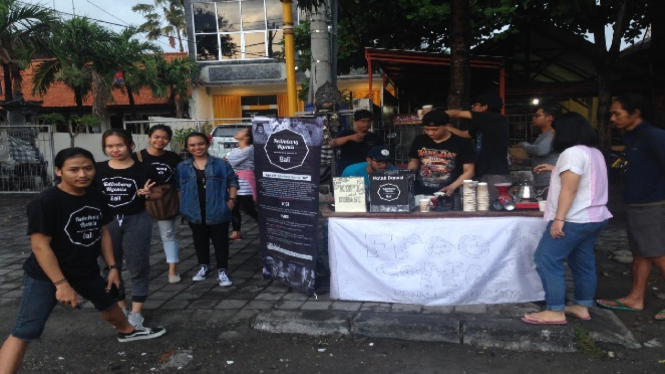 Kopi untuk Donasi di CFD Renon Bali.