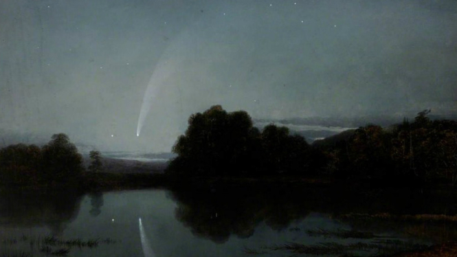 Ilustrasi penampkan komet Donati