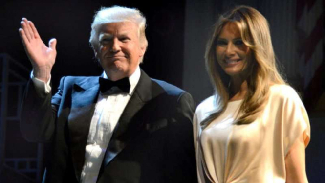 Donald Trump dan Melania Trump di Ford's Theatre Gala