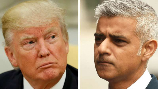 Donald Trump dan Sadiq Khan