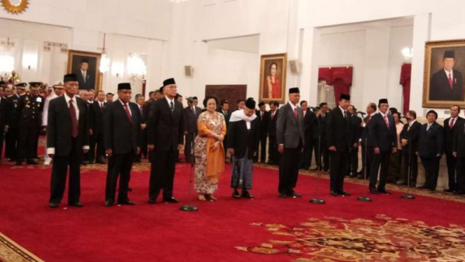 Pelantikan UKP PIP di Istana Negara, Jakarta, Rabu, 7 Juni 2017.