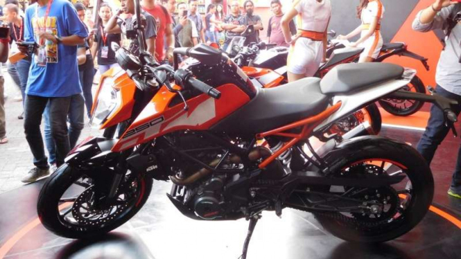 KTM Duke 250 terbaru diluncurkan di Jakarta, Kamis 8 Juni 2017.