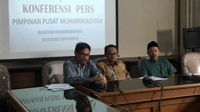 Konferensi pers PP Muhammadiyah di Jakarta, Jumat 9 Juni 2017.
