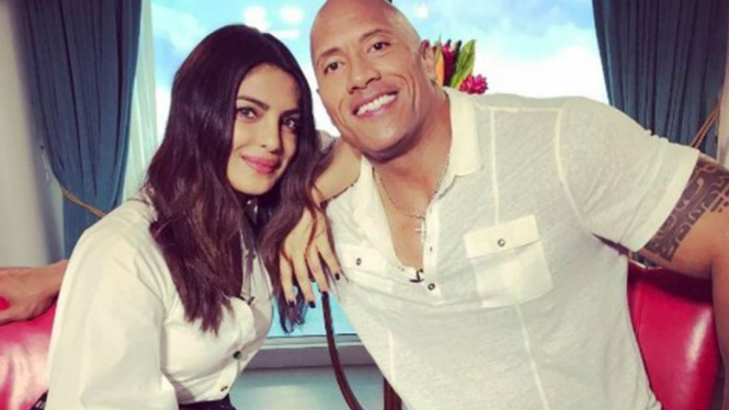 Priyanka Chopra dan  Dwayne Johnson