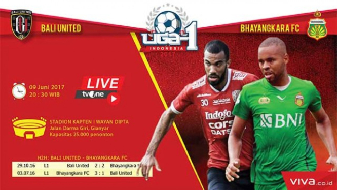 Laga Liga 1, Bali United vs Bhayangkara FC