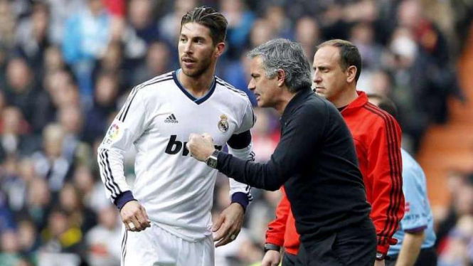 Sergio Ramos dan Jose Mourinho