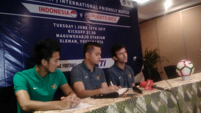 Konferensi pers jelang pertandingan Timnas Indonesia vs Puerto Rico