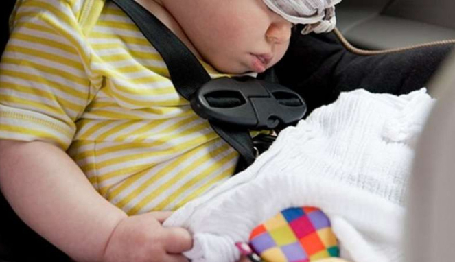 Ilustrasi bayi car seat
