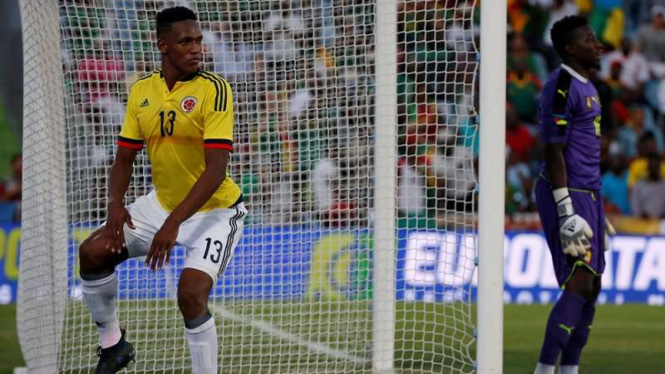 Pemain belakang Timnas Kolombia, Yerry Mina.