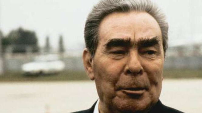 Mantan Presiden Soviet Leonid Brezhnev.