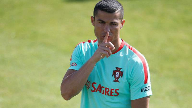 Kapten timnas Portugal, Cristiano Ronaldo.