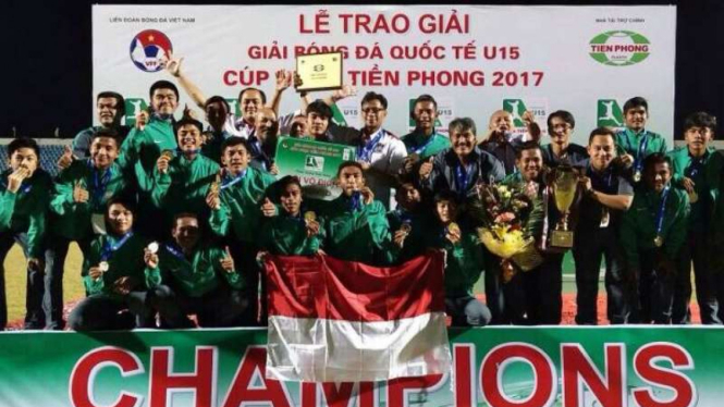 Timnas Indonesia U-16 juara turnamen Tien Phong Plastic Cup 2017 di Vietnam