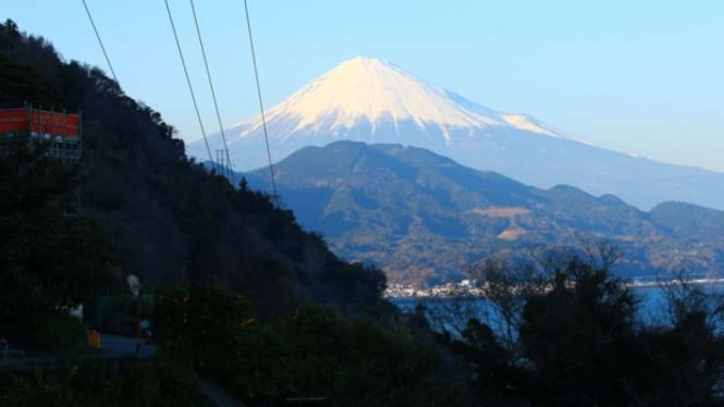 Pemandangan Gunung Fuji, Jepang.