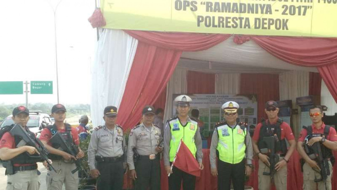 Posko pemantauan arus mudik Polresta Depok