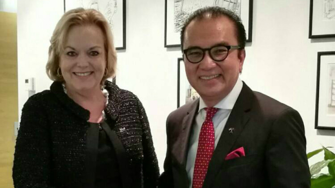 Duta Besar RI untuk Selandia Baru, Tantowi Yahya dengan Hon Judith Collins