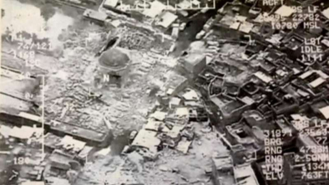 Masjid Agung Al Nouri di Irak, hancur di bom ISIS.