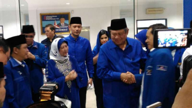 Susilo Bambang Yudhoyono di DPD DKI Partai Demokrat.