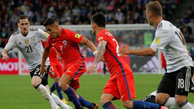 Chile saat menghadapi Jerman di Piala Konfederasi