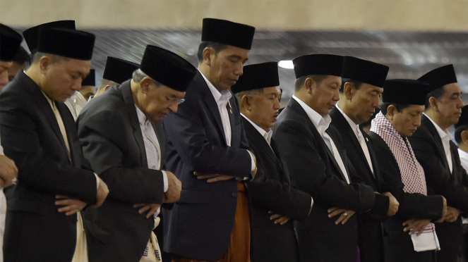 Jokowi-JK Salat Idul Fitri di Masjid Istiqlal