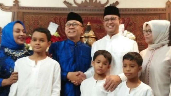 Gubernur DKI terpilih Anies Baswedan kunjungi rumah Ketua MPR Zulkifli Hasan