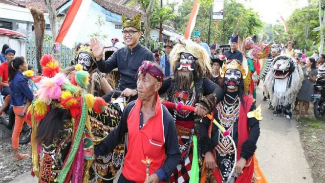 Atraksi kesenian tradisional di Banyuwangi pada Lebaran tahun lalu