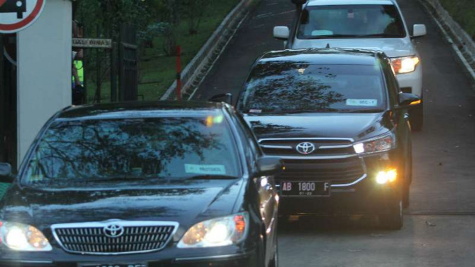 Rombongan Barack Obama saat tiba di Borobudur, Rabu, 28 Juni 2017.