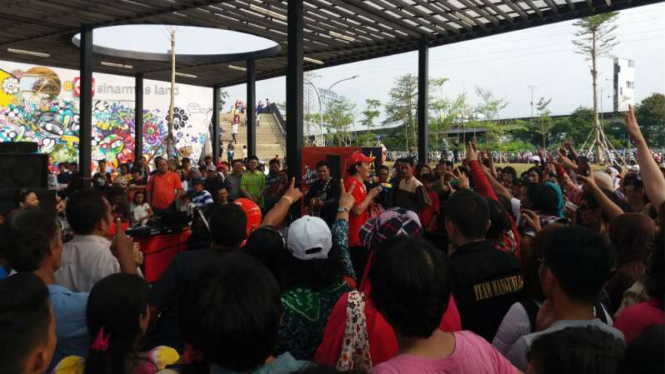 Perayaan ultah Jokowi dan Ahok di RTH/RPTRA Kalijodo