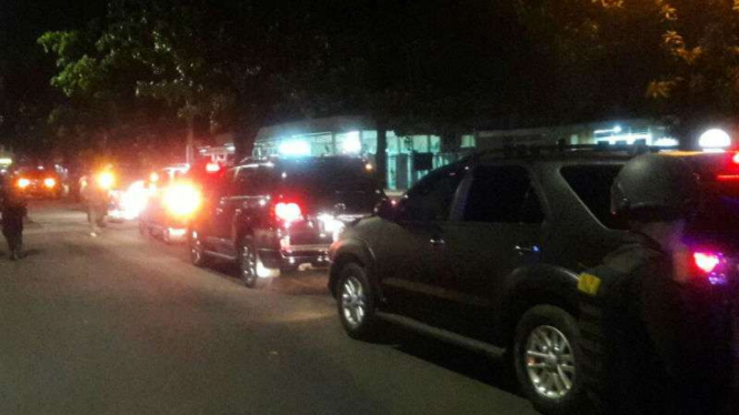 Lokasi penyerangan polisi di kawasan Masjid Falatehan, Jakarta Selatan.