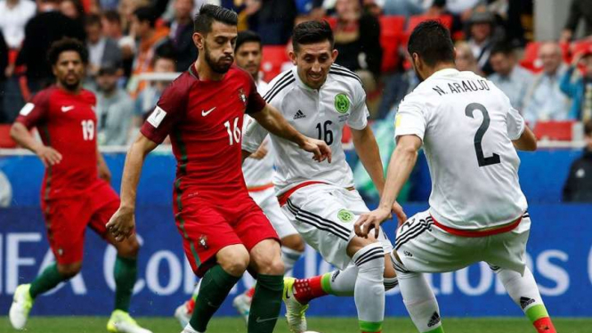 Pertandingan antara Portugal kontra Meksiko di ajang Piala Konfederasi 2017