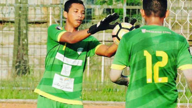 Pemain Cilegon United sedang berlatih