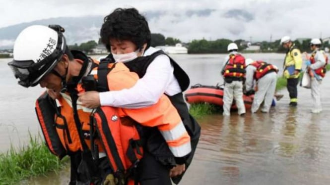 Evakuasi banjir di Jepang