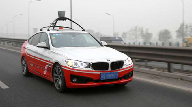 Mobil otonom yang dikembangkan Baidu.