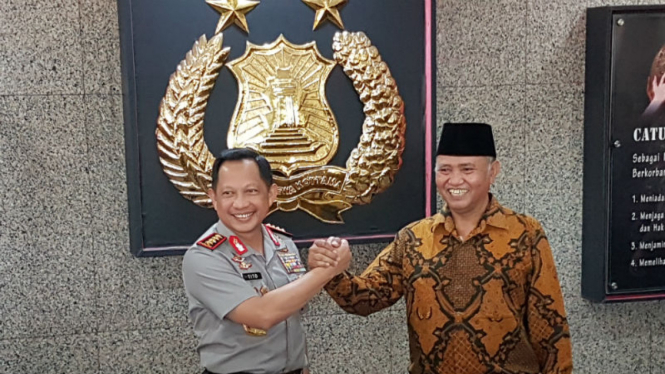 Kapolri Jenderal Tito Karnavian dan Ketua KPK Agus Rahardjo 