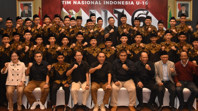 Acara pelepasan Timnas Indonesia U-16 ke Piala AFF U-15 di Thailand