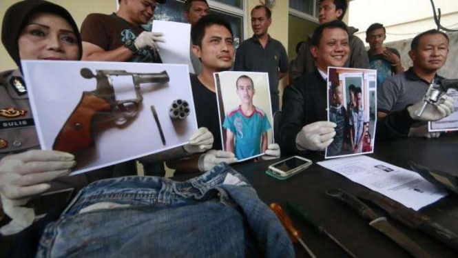 Polisi gelar konferensi pers usai tembak mati Saiful.