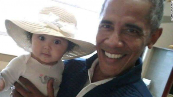 Presiden Obama dan Bayi Giselle 