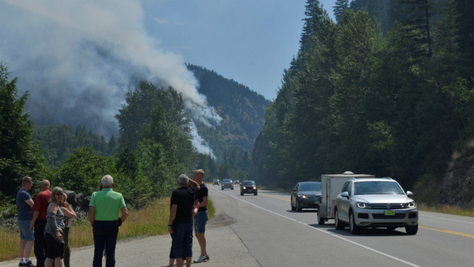 Kebakaran hutan di Kanada 9 Juli 2017.