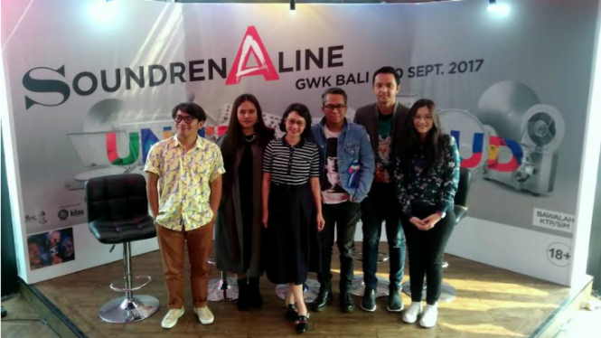 Sekumpulan pegiat musik Tanah Air usai konferensi pers Soundrenaline 2017.