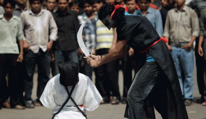 Aksi simbolik protes terhadap eksekusi mati di Arab Saudi