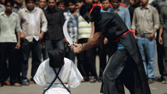 Aksi simbolik protes terhadap eksekusi mati di Arab Saudi