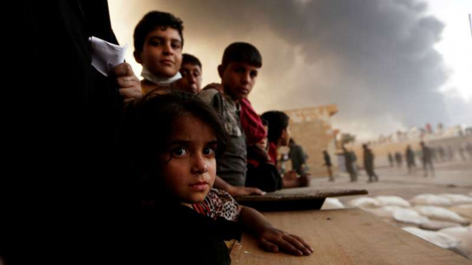 Banyak anak dan bayi masih terperangkap di Mosul