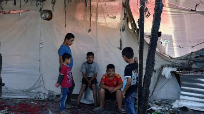 Anak-anak pengungsi Suriah di Libanon