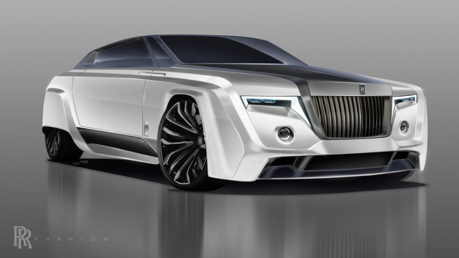 Rancangan Rolls-Royce Phantom di masa depan.