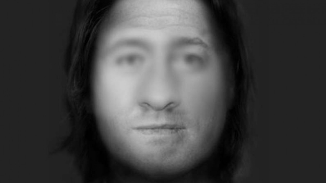 Rekonstruksi wajah pria di Inggris.