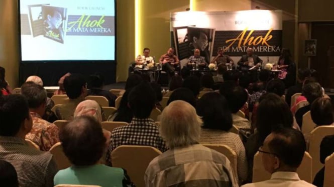 Peluncuran buku tentang Ahok, di Jakarta, Rabu, 19 Juli 2017.