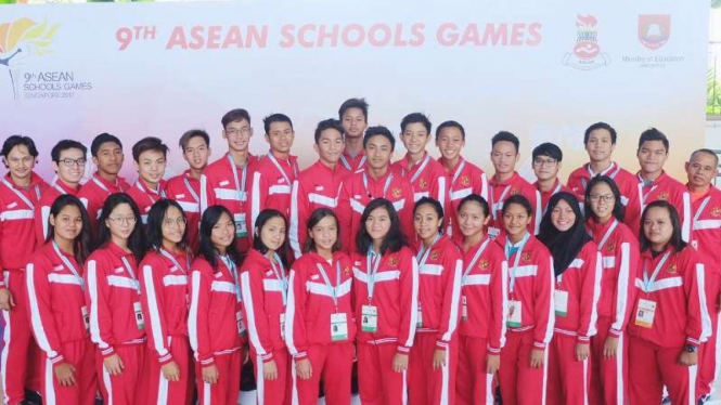 Tim renang Indonesia pada Asean Schools Games (ASG) 2017