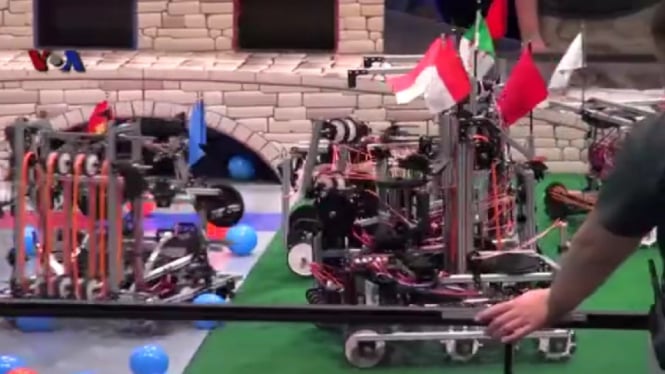 Robot Indonesia dalam kompetisi First Global Challenge 2017