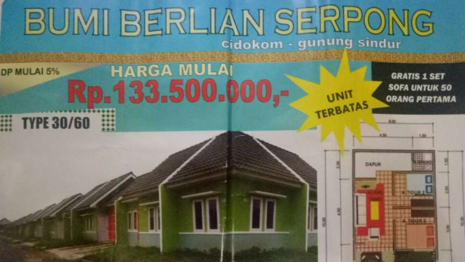 Rumah Subsidi Bermasalah Bumi Berlian Serpong.