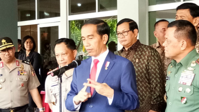 Presiden Joko Widodo di Mabes TNI, Senin, 24 Juli 2017