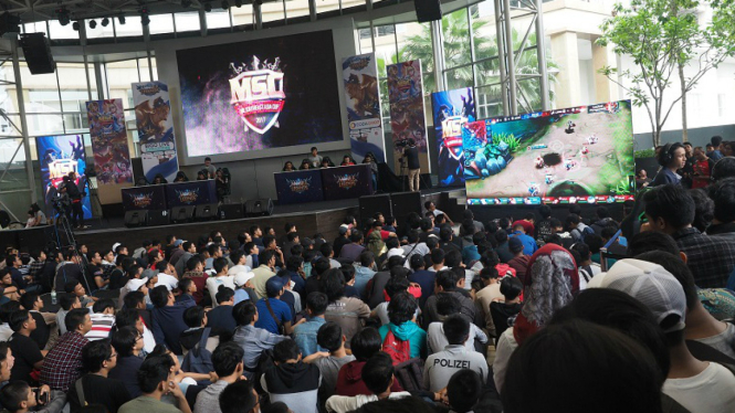 Kompetisi game The Mobile Legends Southeast Asia Cup Final 2017: Indonesia.